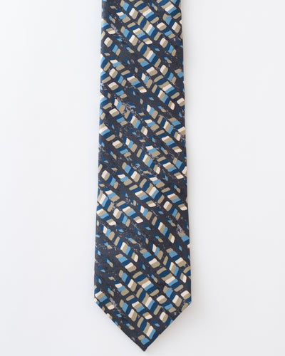 ITALY SILK PRINT ABSTRACT TIE
