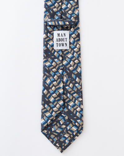 ITALY SILK PRINT ABSTRACT TIE