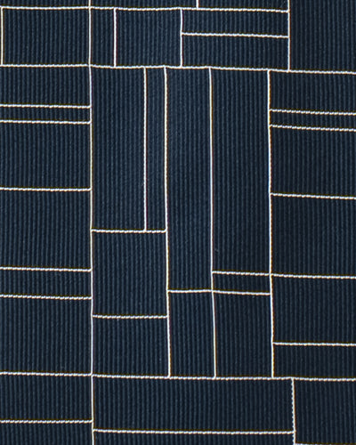 KYOTO SILK GEOMETRIC GRID TIE