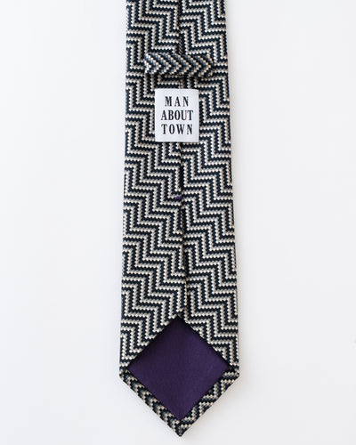 KYOTO SILK ZIGZAG TIE