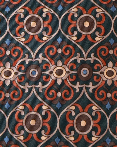 ITALY SILK PRINT ARABESQUE MOTIF TIE