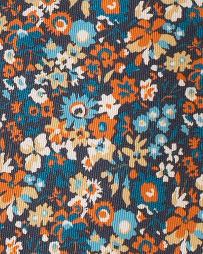 ITALY SILK PRINT FLOWER MOTIF TIE E
