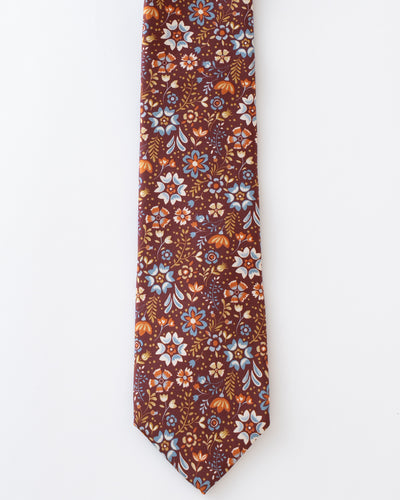 ITALY SILK PRINT BOTANICAL TIE