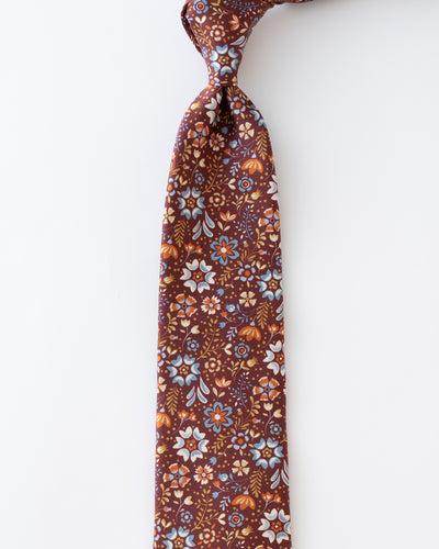 ITALY SILK PRINT BOTANICAL TIE