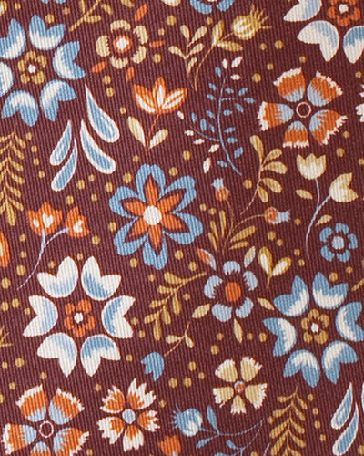ITALY SILK PRINT BOTANICAL TIE
