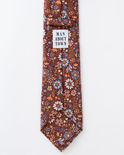 ITALY SILK PRINT BOTANICAL TIE