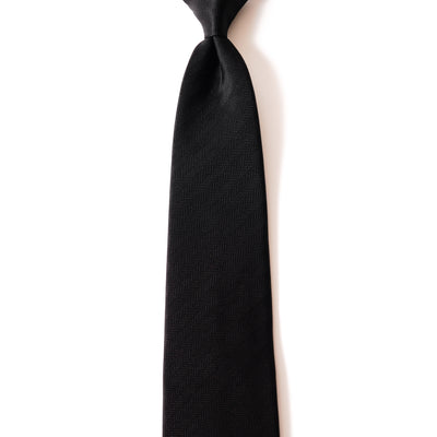 KYOTO SILK HERRINGBONE SOLID TIE