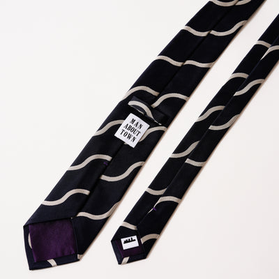 KYOTO SILK WAVE STRIPE TIE
