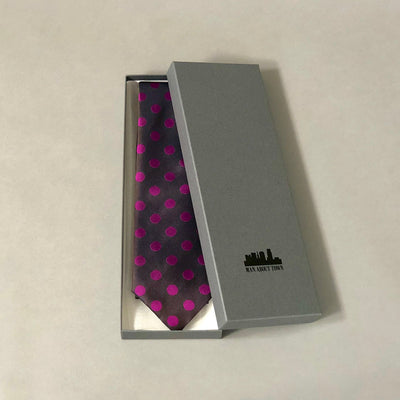 ITALY SILK PRINT GEOMETRIC TIE G