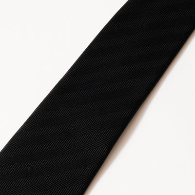 KYOTO SILK HERRINGBONE SOLID TIE