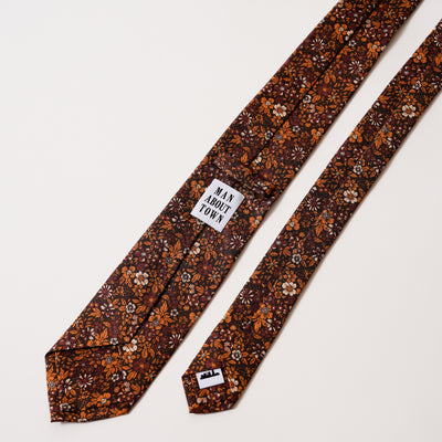 ITALY SILK PRINT FLOWER MOTIF TIE C