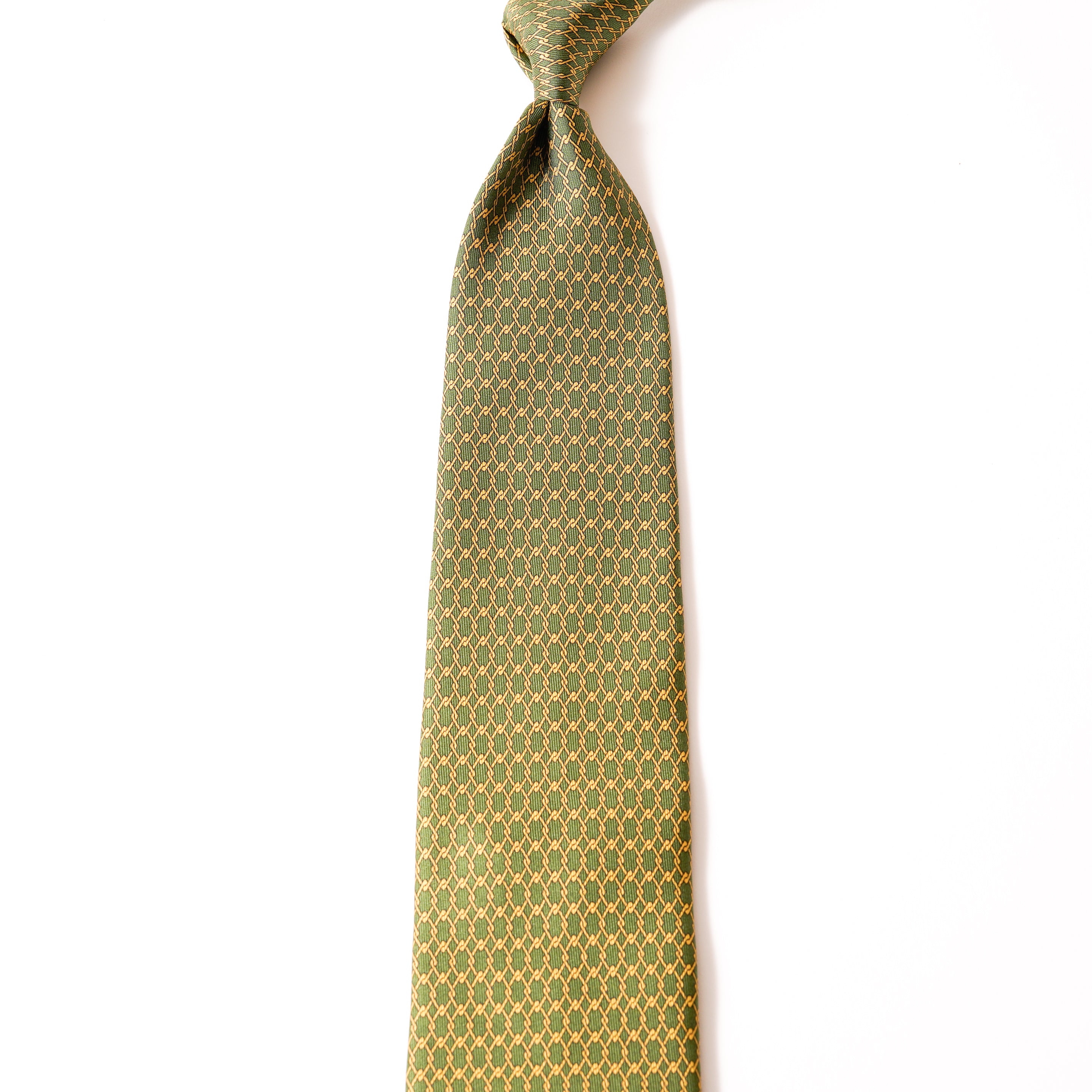 ITALY SILK PRINT CHAIN MOTIF TIE