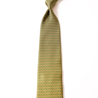 ITALY SILK PRINT CHAIN MOTIF TIE