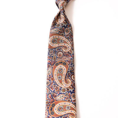 ITALY SILK PRINT PAISLEY TIE K