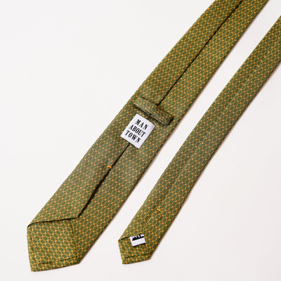 ITALY SILK PRINT CHAIN MOTIF TIE