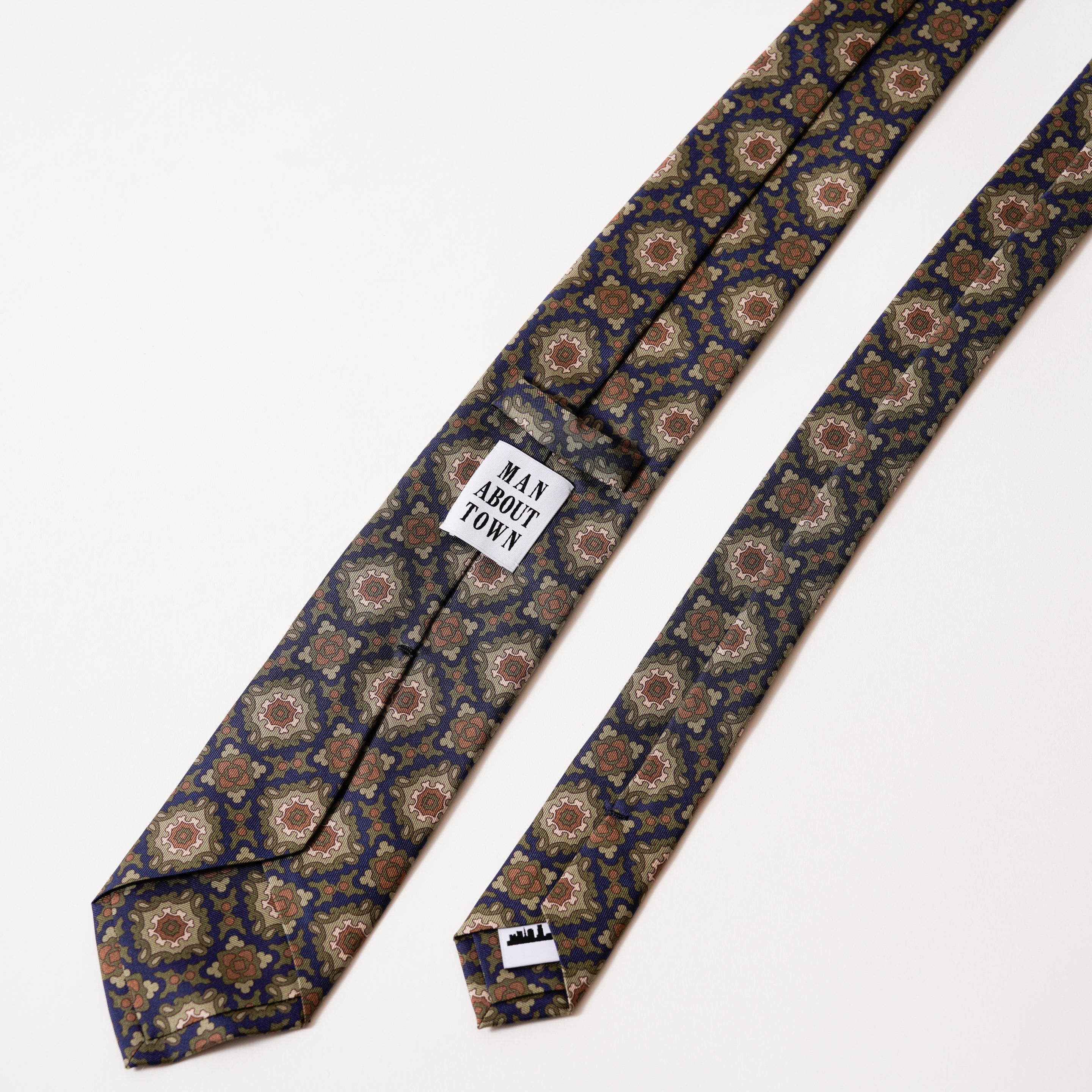 ITALY SILK PRINT PATTERN TIE D