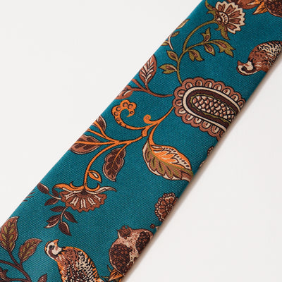 ITALY SILK PRINT HUNTING MOTIF TIE C