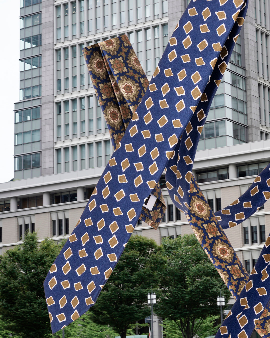 ITALY SILK PRINT KOMON TIE V