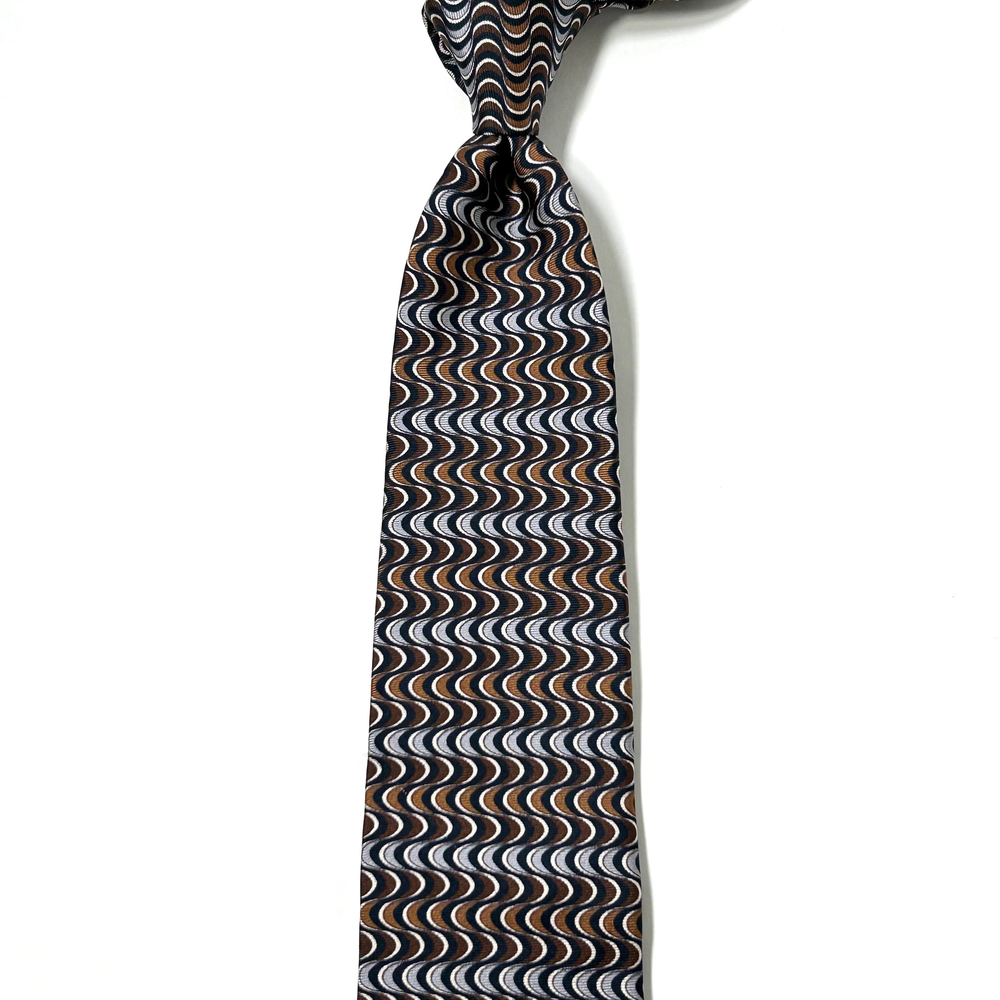 ITALY SILK PRINT GEOMETRIC TIE D