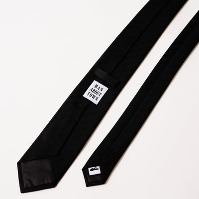 KYOTO SILK HERRINGBONE SOLID TIE