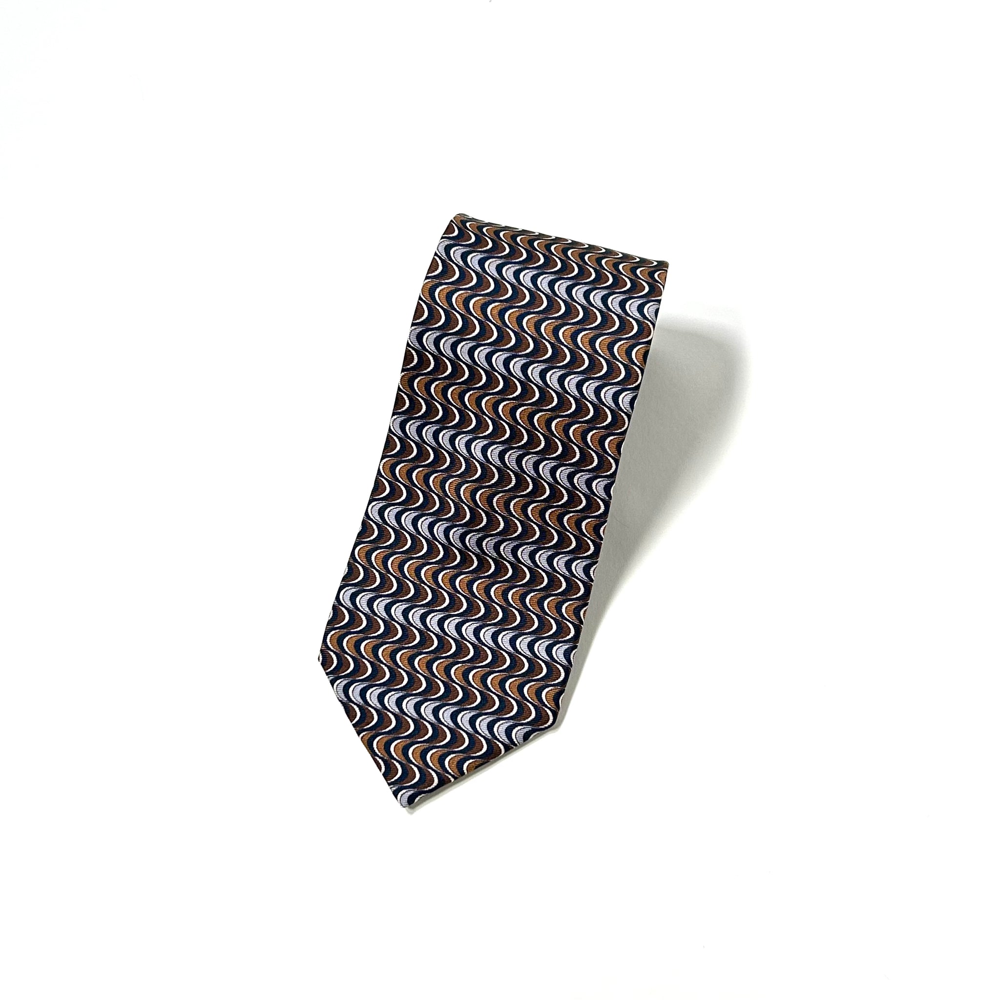 ITALY SILK PRINT GEOMETRIC TIE D