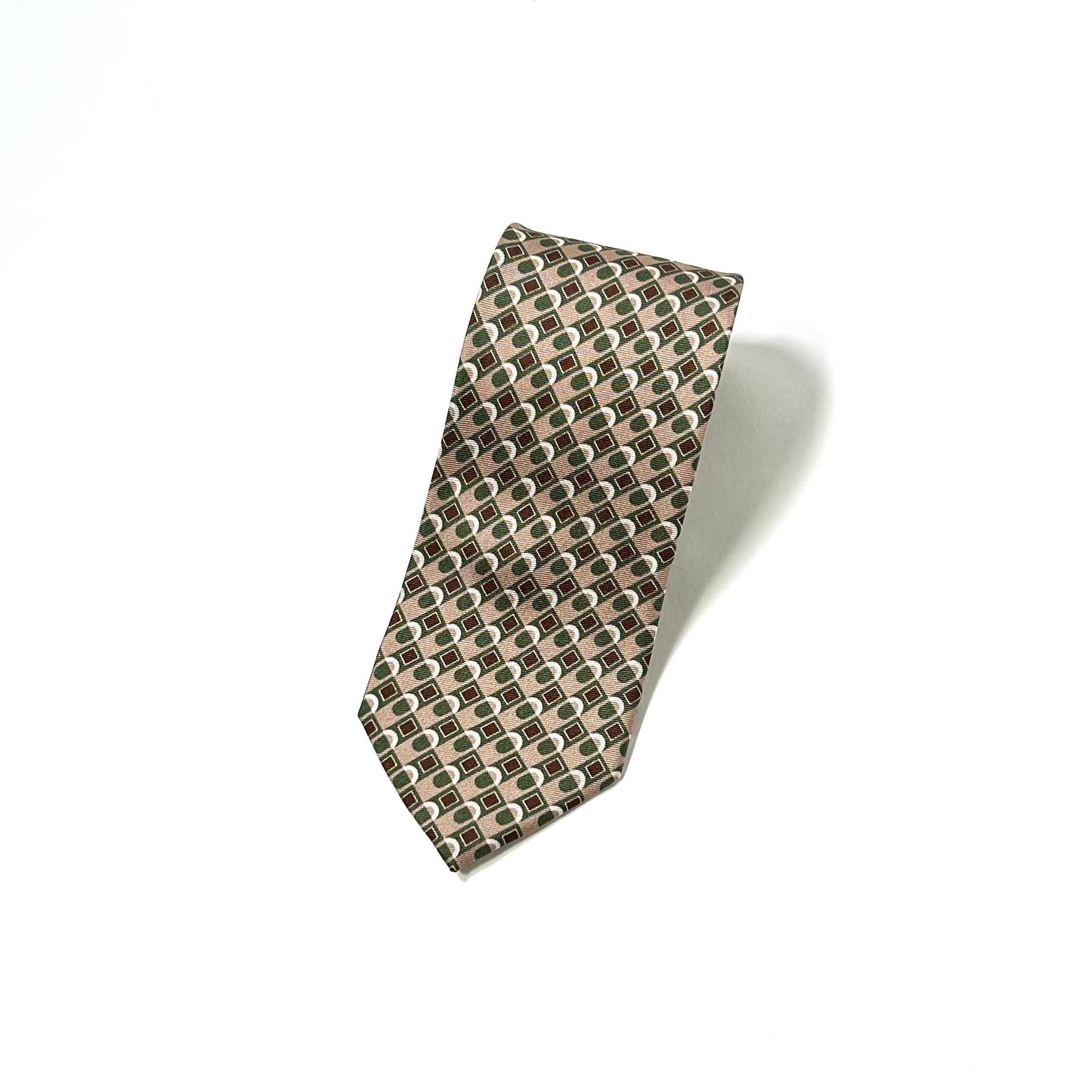 ITALY SILK PRINT GEOMETRIC TIE C