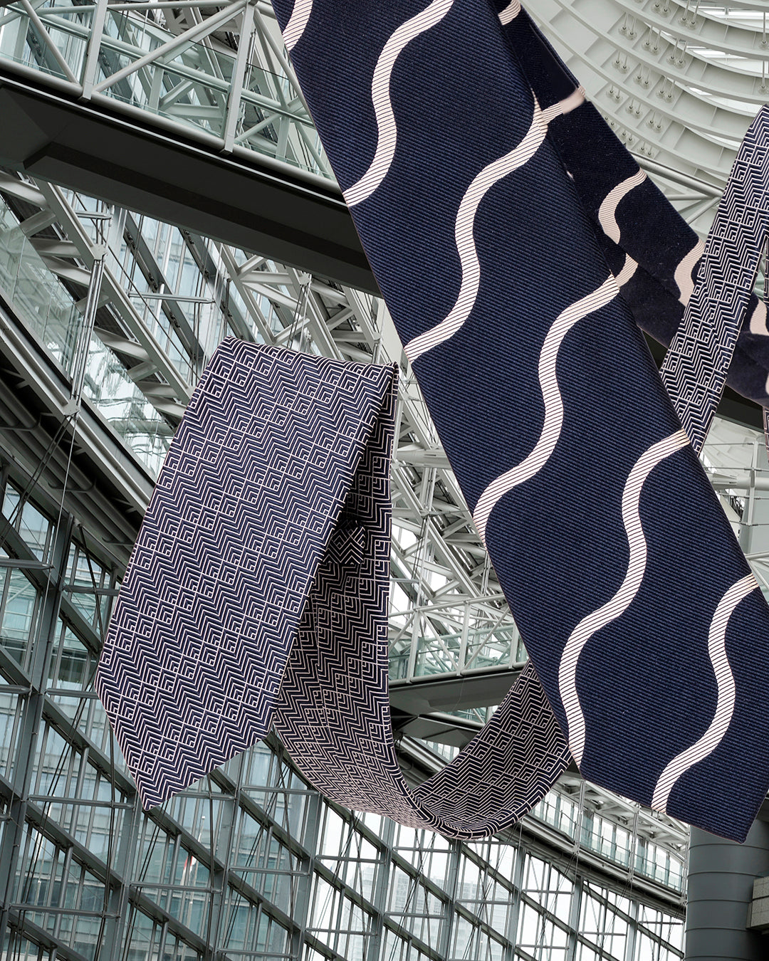 KYOTO SILK WAVE STRIPE TIE