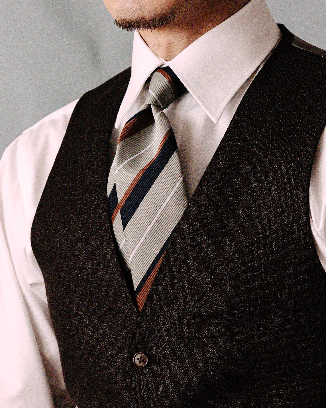 KYOTO WASHABLE STRIPE TIE N